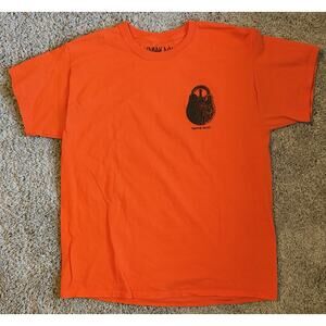 Trippie Redd Orange Graphic Print Men's T-Shirt L Cotton Crew Neck Short Sleeve